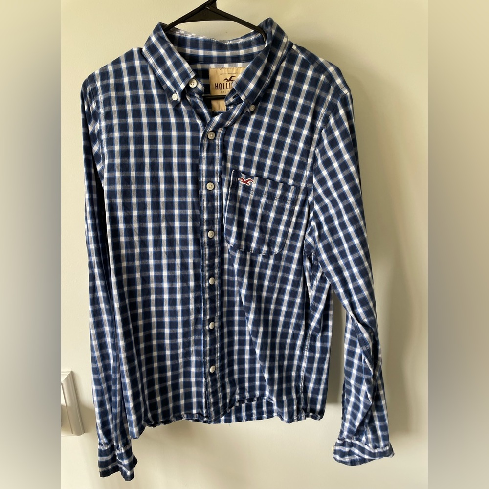 Hollister Long Sleeve Plaid Button Down Shirt